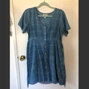 Cotton Stela 9 Button Front Short Sleeve Dress